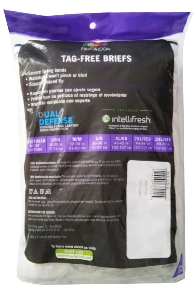 Fruit Of The Loom Men's 3 Pack Tag Free Full Cut Cotton Briefs
