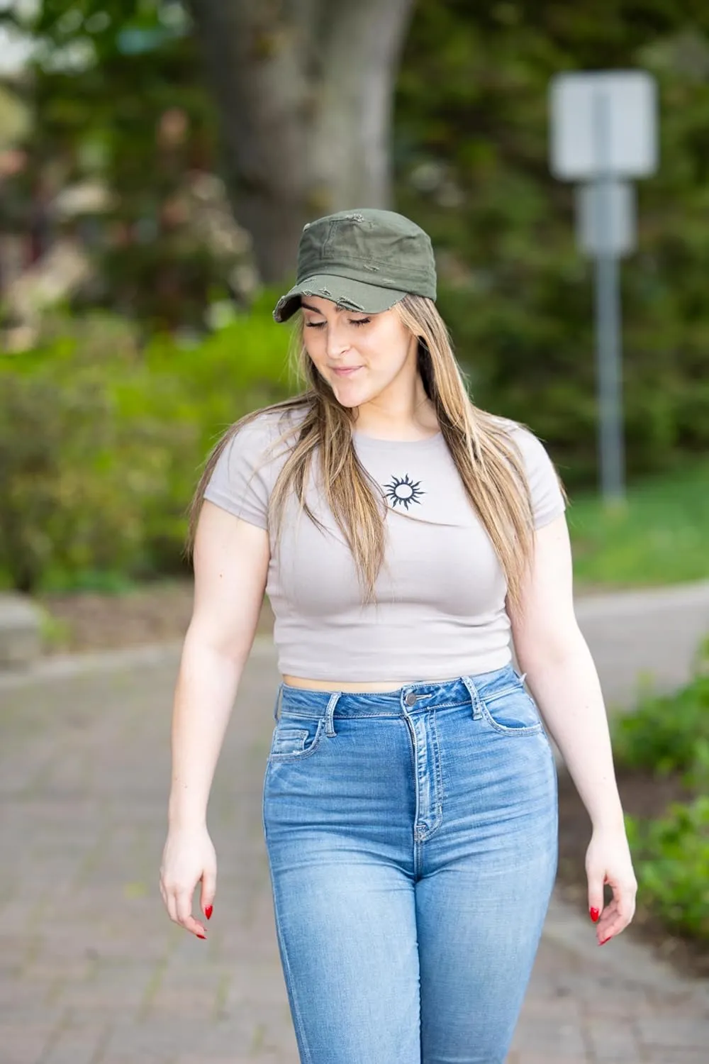 Funky Junque Vintage Military Style Cadet Hat