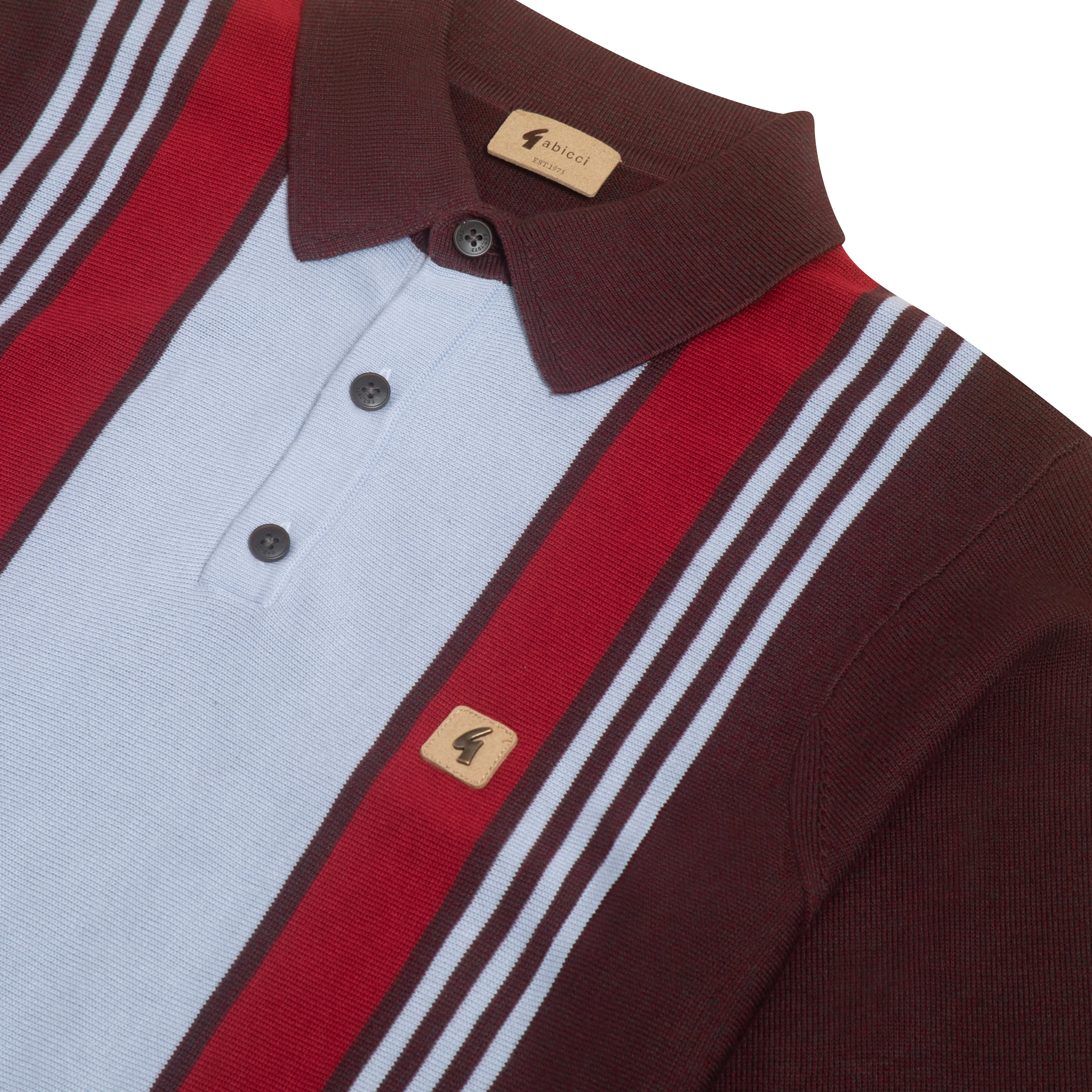 Gabicci Vintage Searle Knit Polo Berry