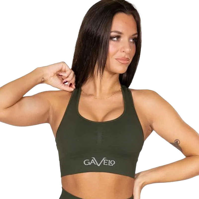 Gavelo Seamless Booster Sports Bra - Forest Green