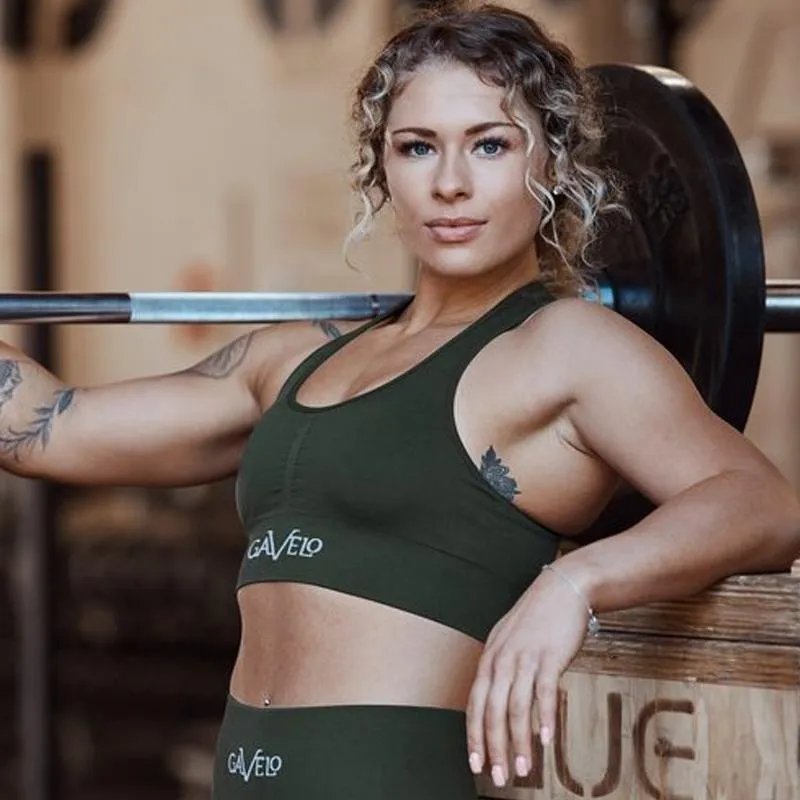 Gavelo Seamless Booster Sports Bra - Forest Green
