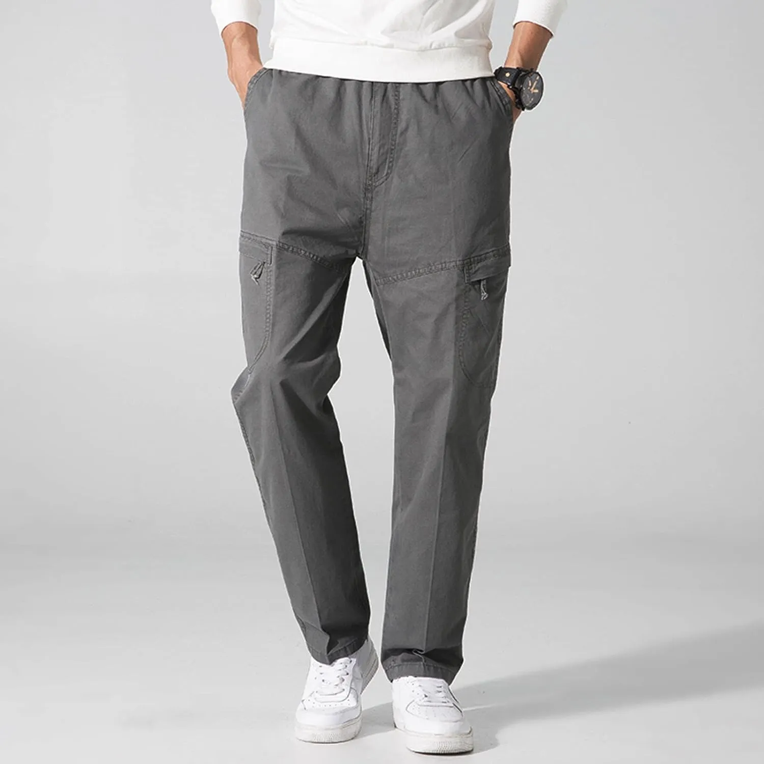 GIERIDUC Men Outdoor Cargo Pant Best Travel Pants for Long Flights Men's Mens Long Underwear Pants Mens Khaki Pants Outdoor