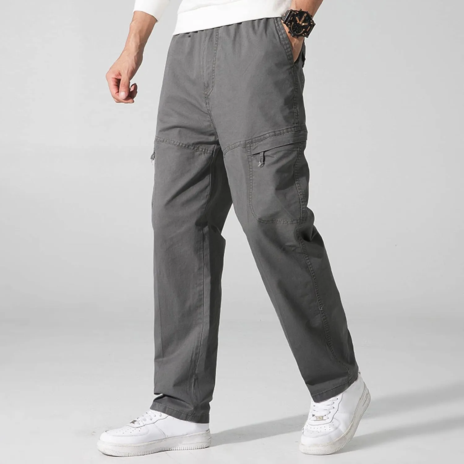 GIERIDUC Men Outdoor Cargo Pant Best Travel Pants for Long Flights Men's Mens Long Underwear Pants Mens Khaki Pants Outdoor