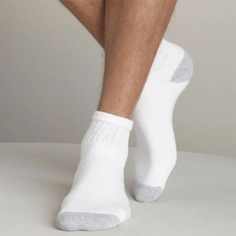 Gildan Adult Platinum Men's 6 Pack Moisture Wicking Sports Ankle Socks