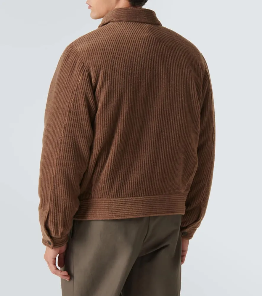 Giorgio Armani Wool and cashmere velvet blouson