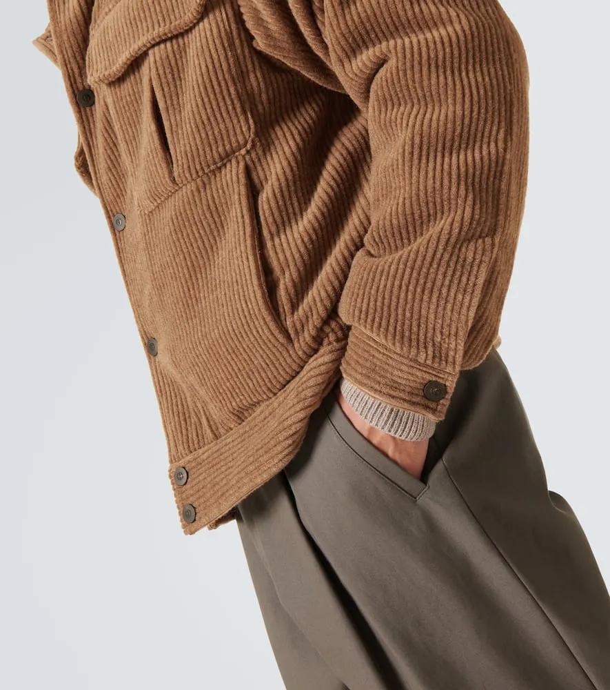 Giorgio Armani Wool and cashmere velvet blouson