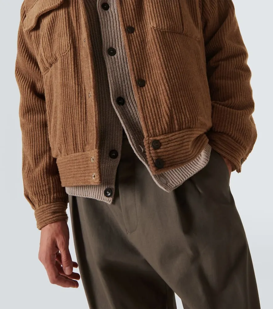 Giorgio Armani Wool and cashmere velvet blouson