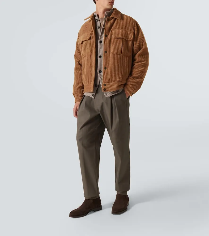 Giorgio Armani Wool and cashmere velvet blouson