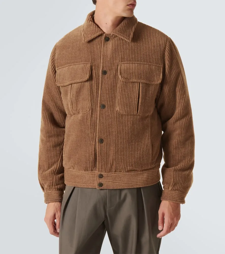 Giorgio Armani Wool and cashmere velvet blouson