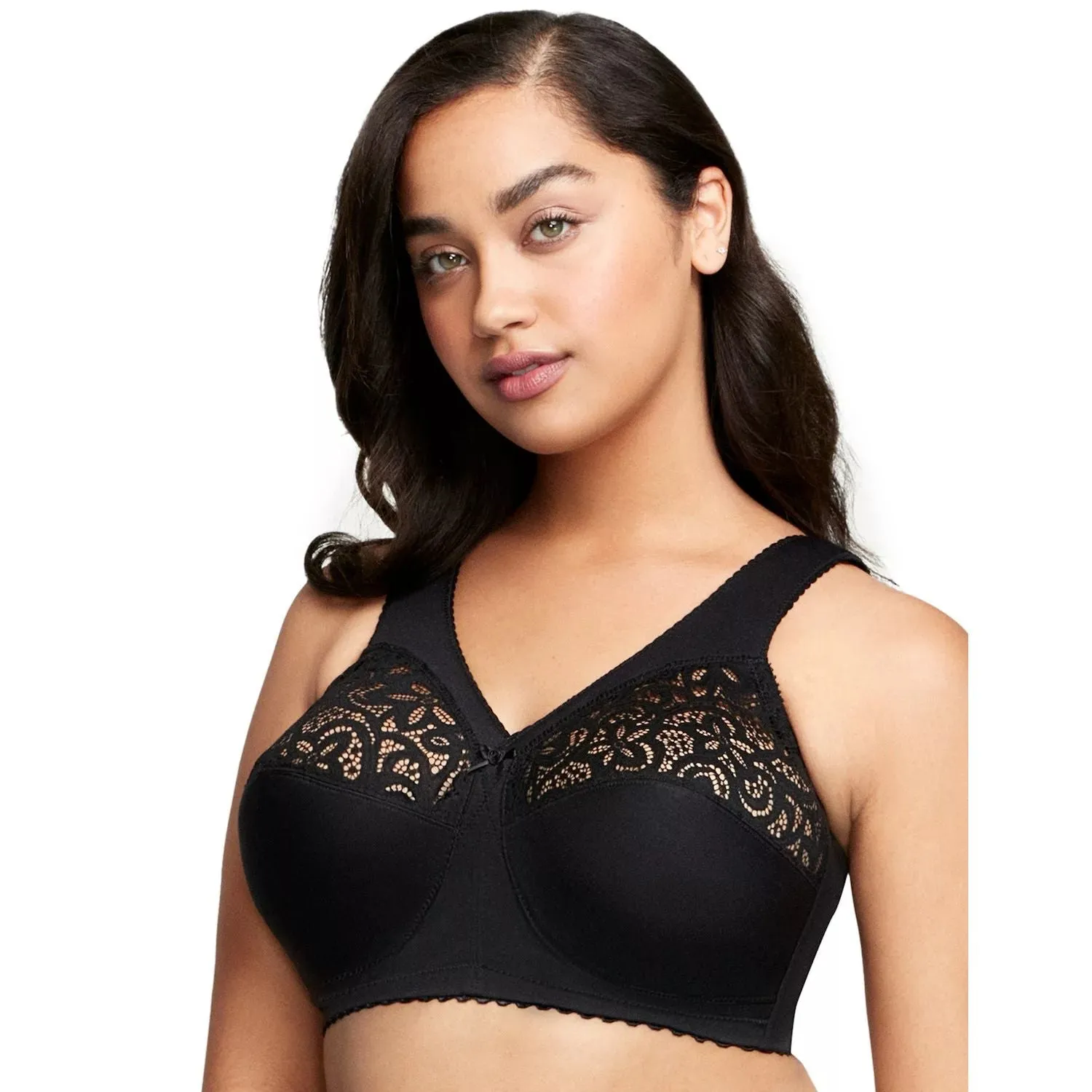 Glamorise Magic  Lift Cotton Blend Wireless Bra 1001 Glamorise lilac