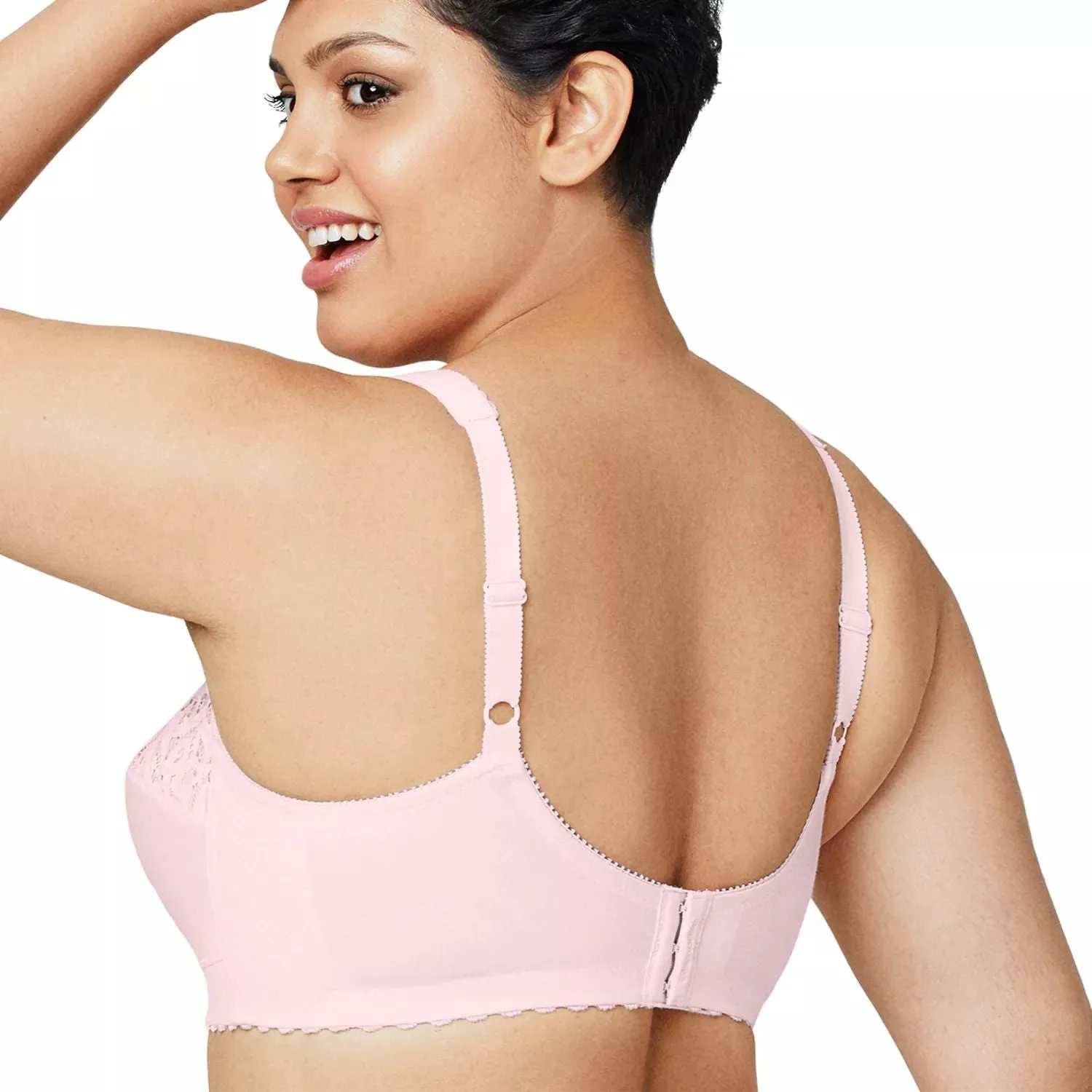 Glamorise Magic  Lift Cotton Blend Wireless Bra 1001 Glamorise lilac