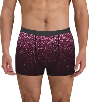 Glitter Sparkles Print Boxer Briefs For Men Breathable Underwear-