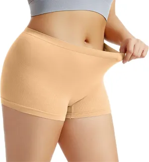 GOKKILRW Womens Boyshort Underwear Full Coverage Seamless Cotton Boy Short Panties Soft Stretch Boxer Briefs Sleep Shorts