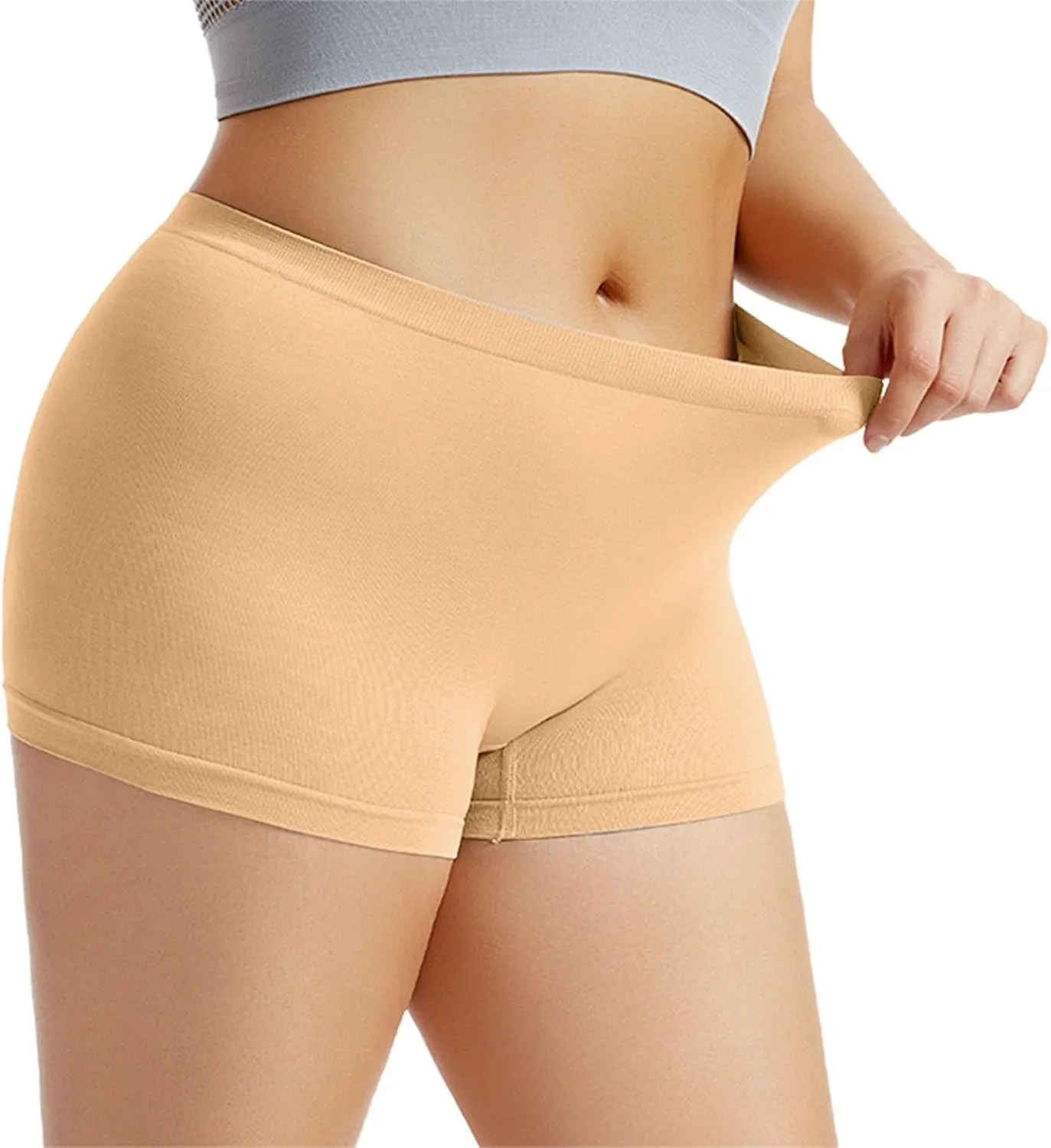 GOKKILRW Womens Boyshort Underwear Full Coverage Seamless Cotton Boy Short Panties Soft Stretch Boxer Briefs Sleep Shorts