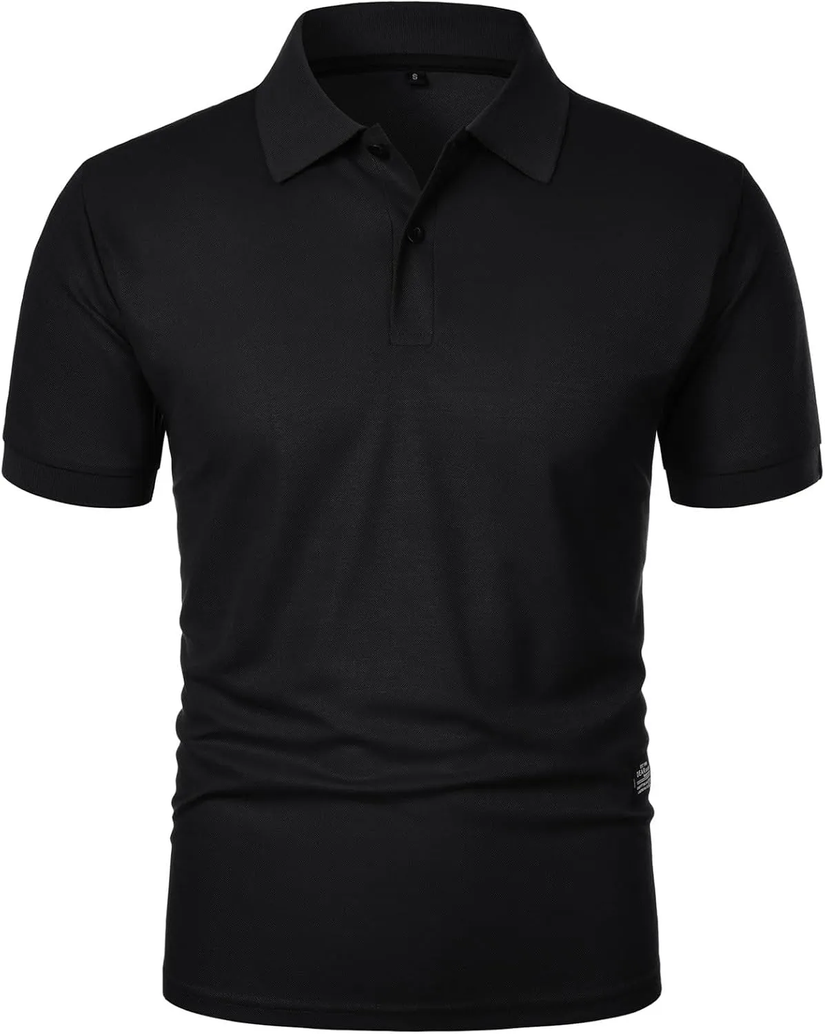 Golf Polo Shirts for Men Moisture Wicking Quick-Dry Athletic Workout Collared T-Shirts Texture Knitted Pullover Top