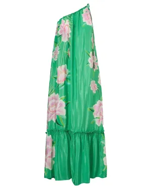 Green Floral Vibing Maxi Dress