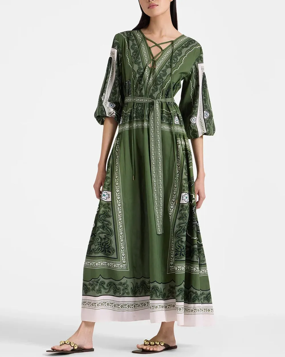 Green Mirage Placee Viviana Dress