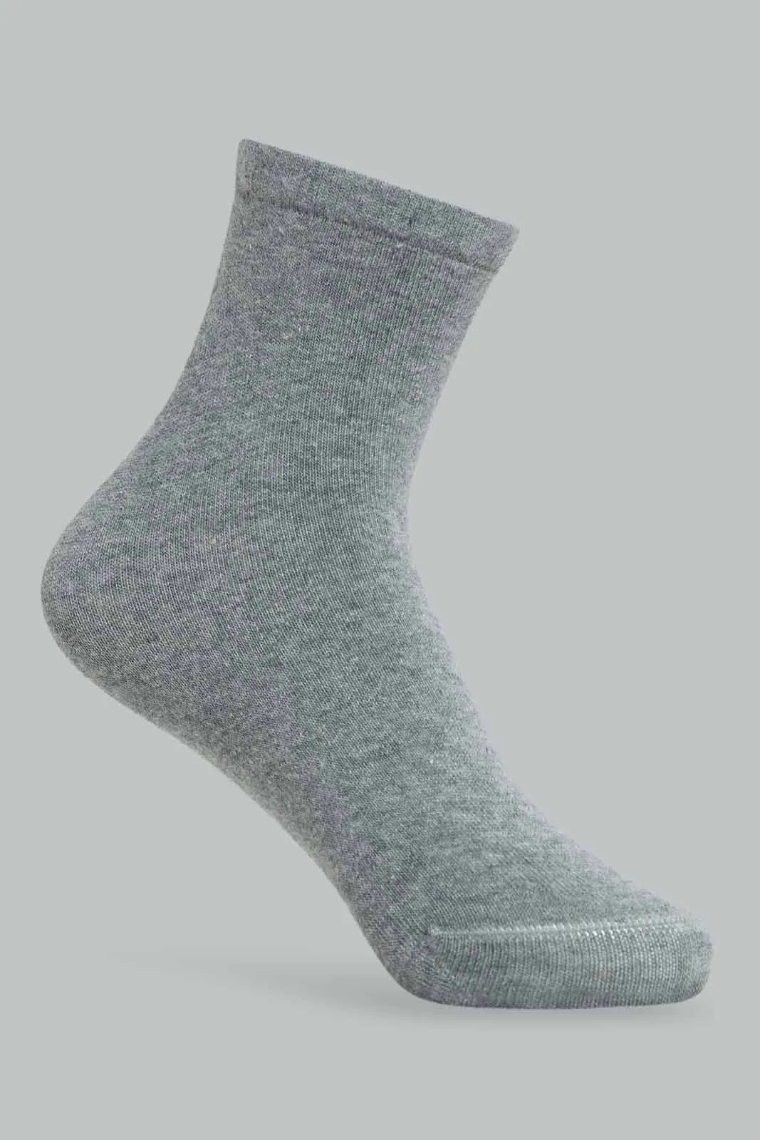 Grey Plain Socks For Men (Pack of 3)
