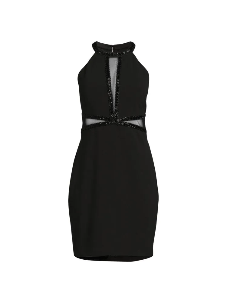 Guess Embellished Pencil Mini Dress, Black