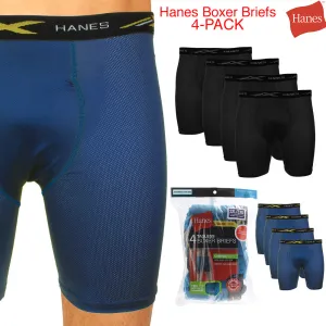 Hanes Men's 4 Pack Tagless Comfortsoft Flex Waistband Boxer Briefs