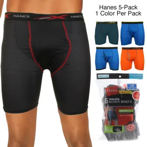 Hanes Men's 5 Pack Tagless Comfortsoft Flex Waistband Boxer Briefs