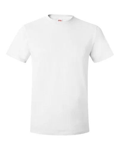 Hanes Men's Nano Premium Cotton T-Shirt (Pack of 2), White, Medium