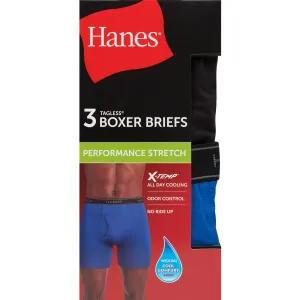 Hanes Men's Performance Boxer Briefs, 3-Pack