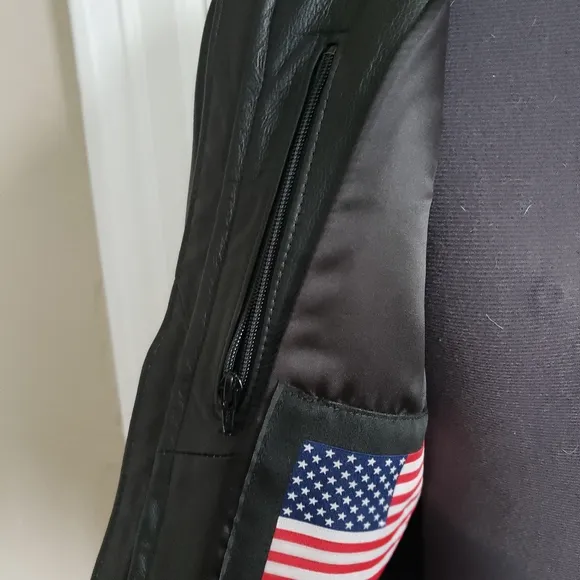 Harley Davidson American Flag Leather Jacket