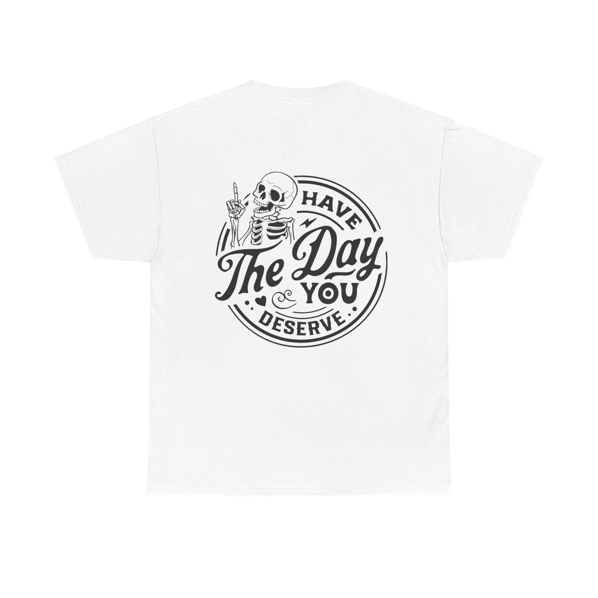 Have the Day you Deserve Tshirt - Peace Sign Skeleton Graphic Tee, Vintage Inspired Graphic Tee - Peace Sign Skeleton