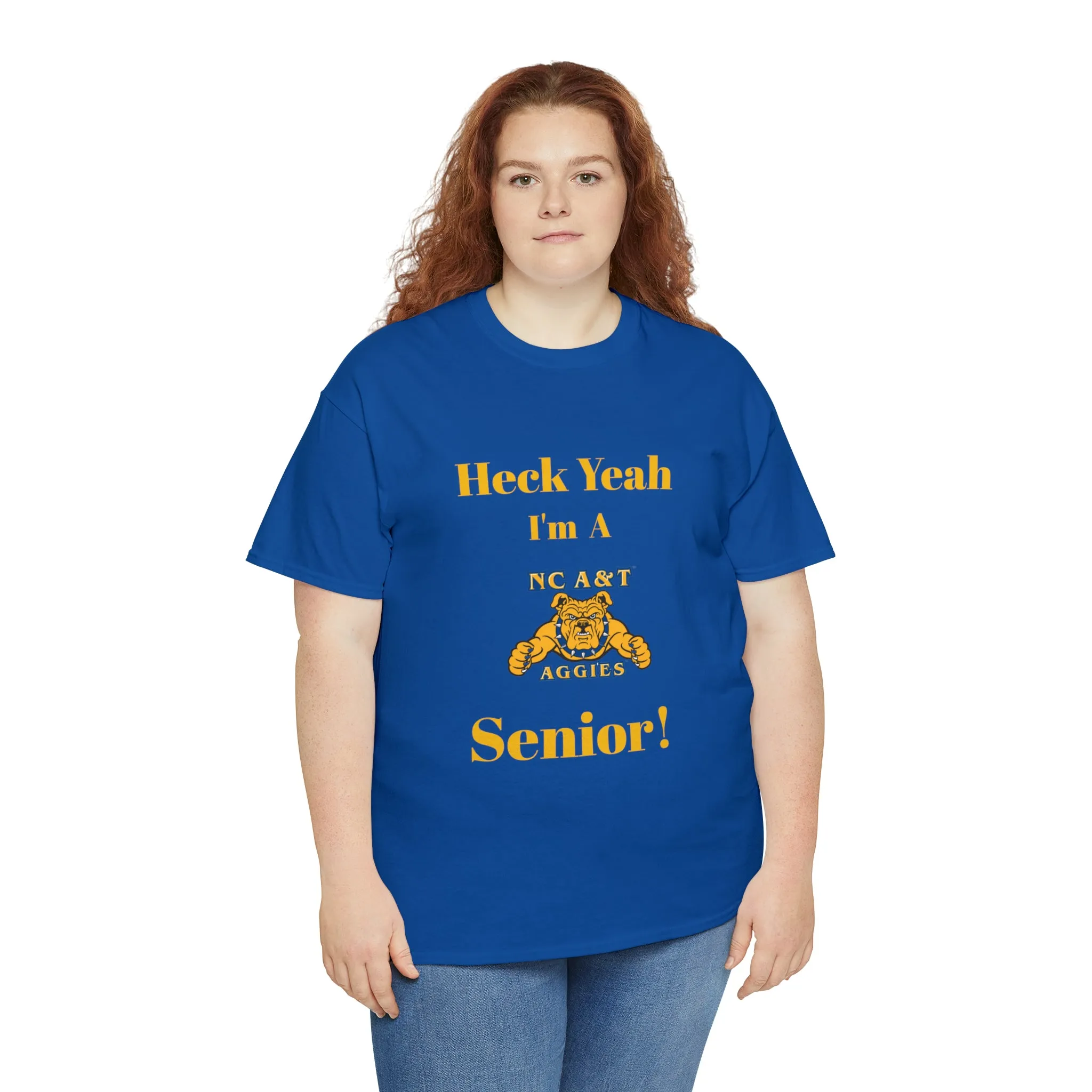 Heck Yeah I'm a NC A&T Senior Unisex Heavy Cotton Tee