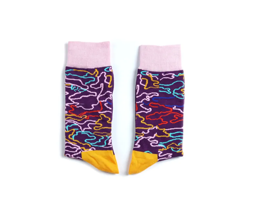 HEYNICE SPORT STYLE SOCKS WITH ALL OVER MULTI COLORED