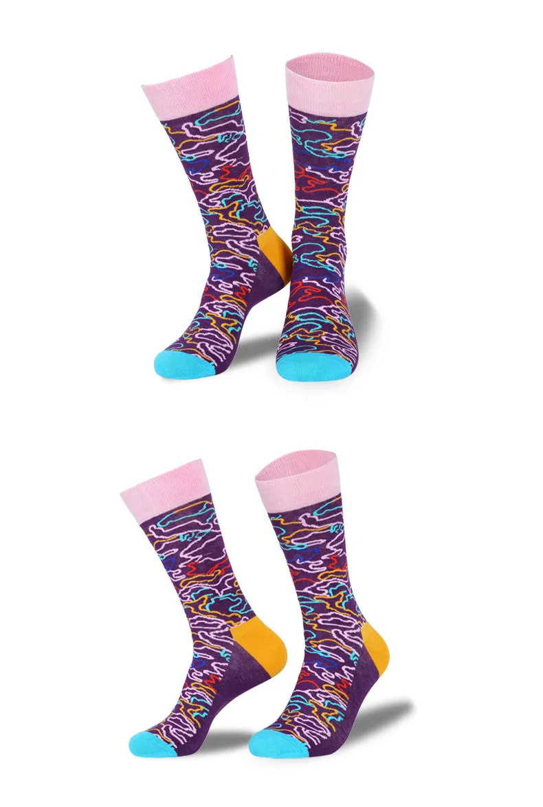 HEYNICE SPORT STYLE SOCKS WITH ALL OVER MULTI COLORED