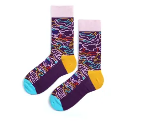 HEYNICE SPORT STYLE SOCKS WITH ALL OVER MULTI COLORED
