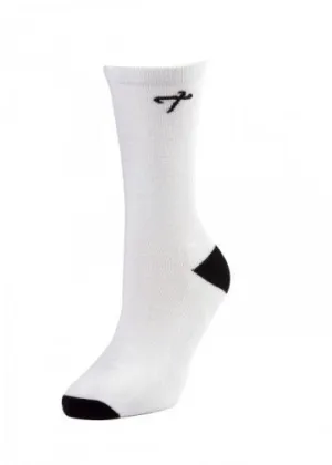 high quality "everydays" crew socks - white/black Case of 48