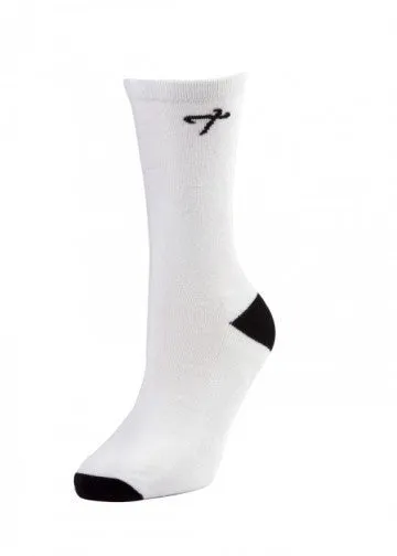 high quality "everydays" crew socks - white/black Case of 48