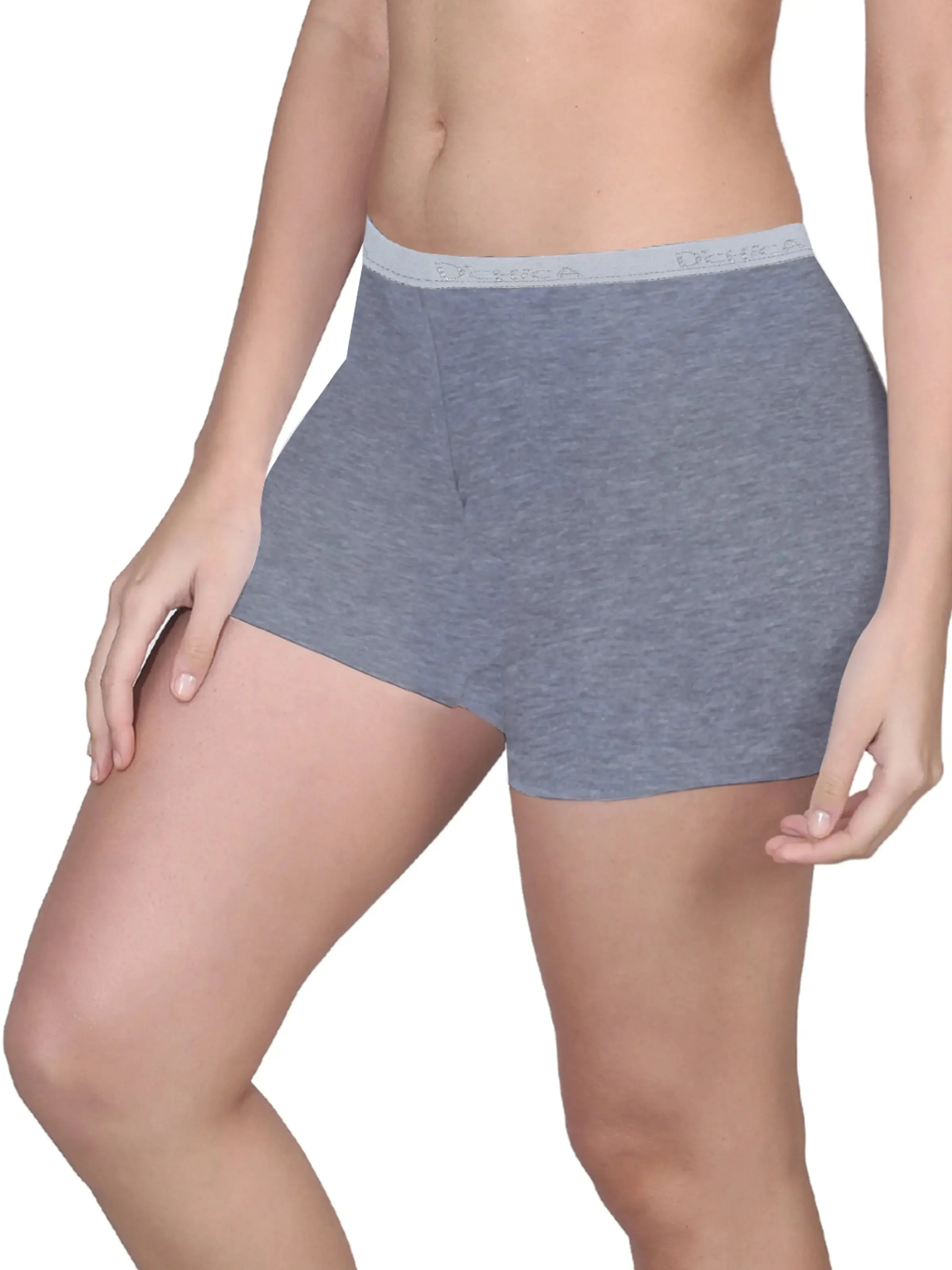 High Waist Boyshorts | Full Coverage | No Side Seams | Grey Boyshorts