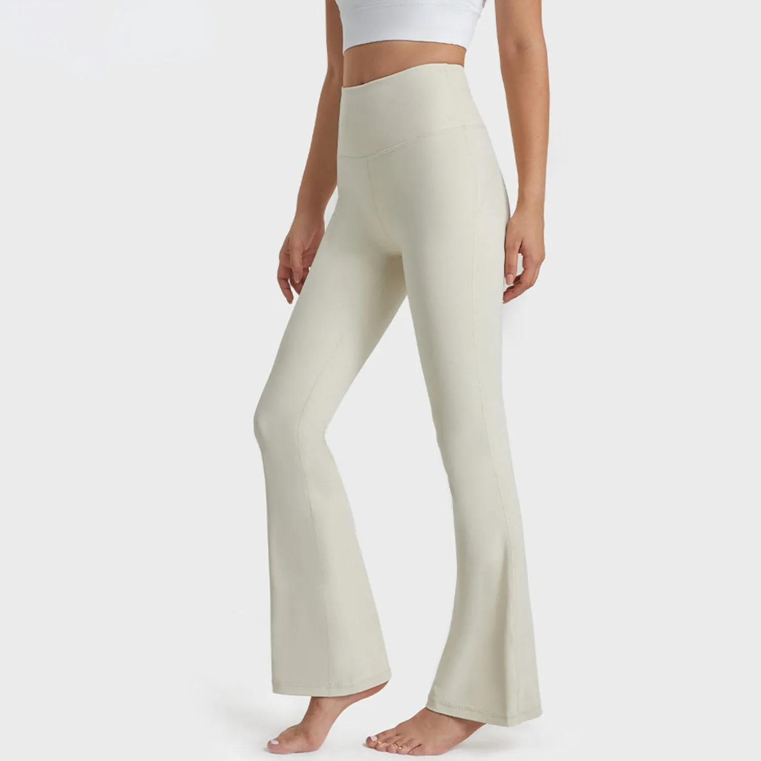 High Waist Flared Basic Leggings