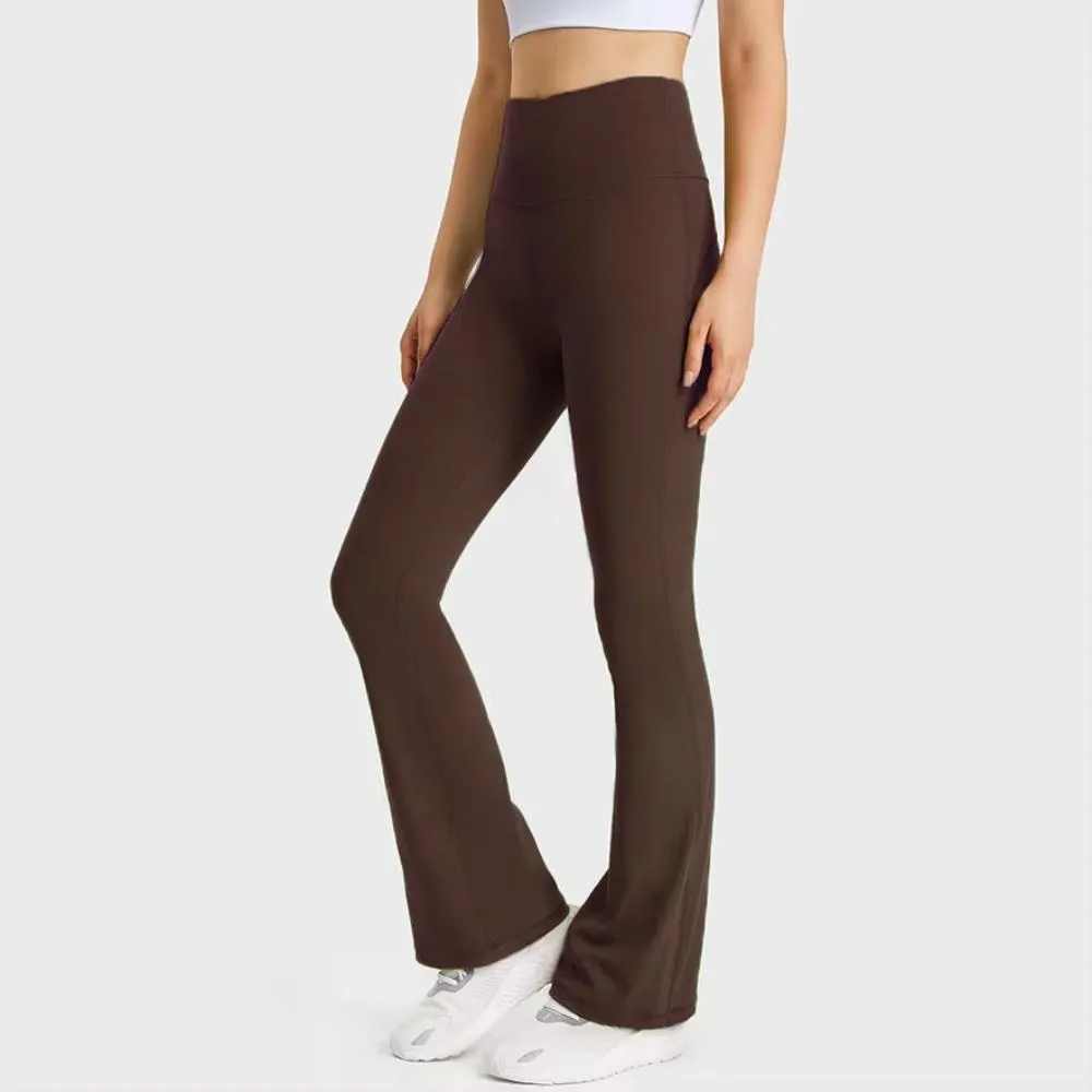 High Waist Flared Basic Leggings