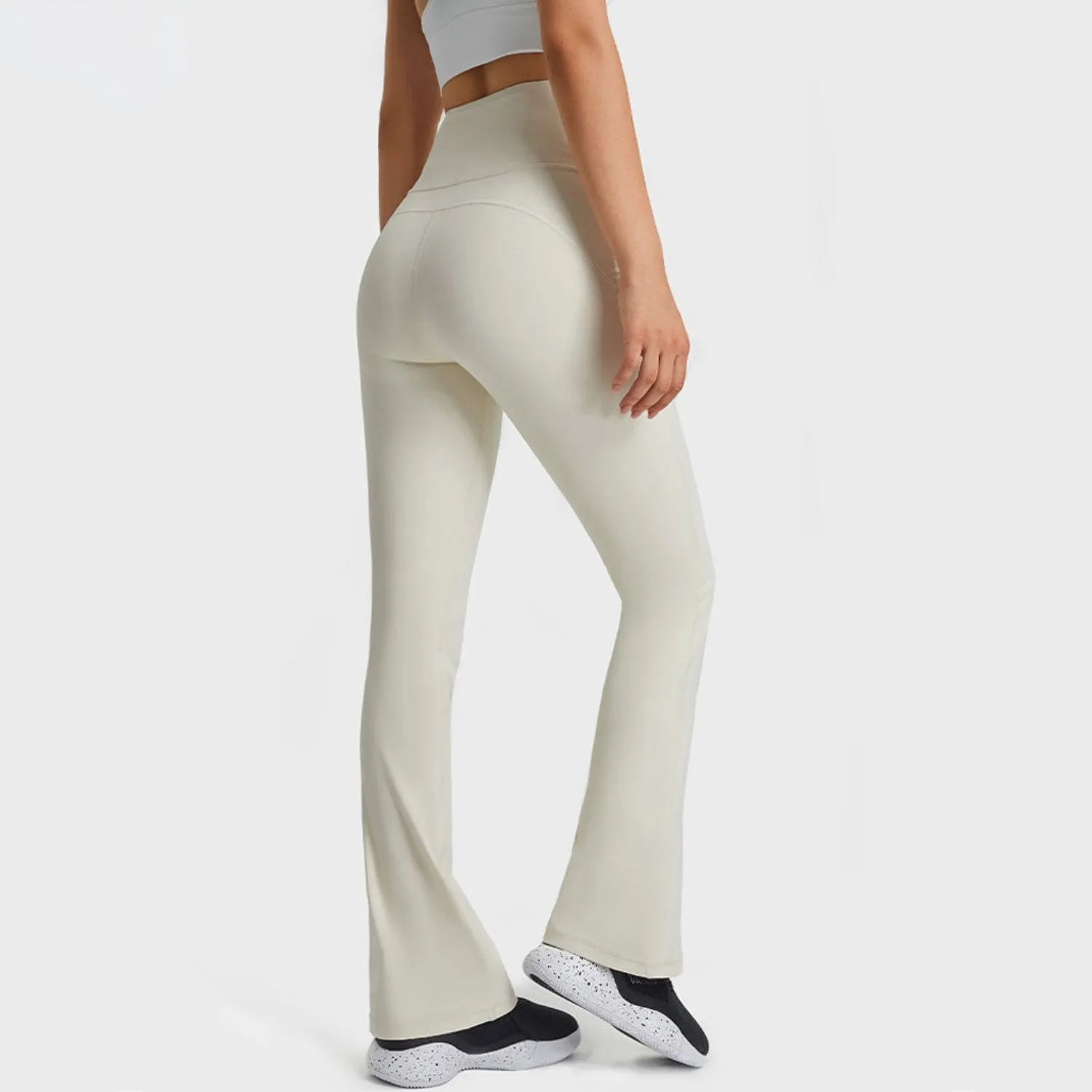 High Waist Flared Basic Leggings