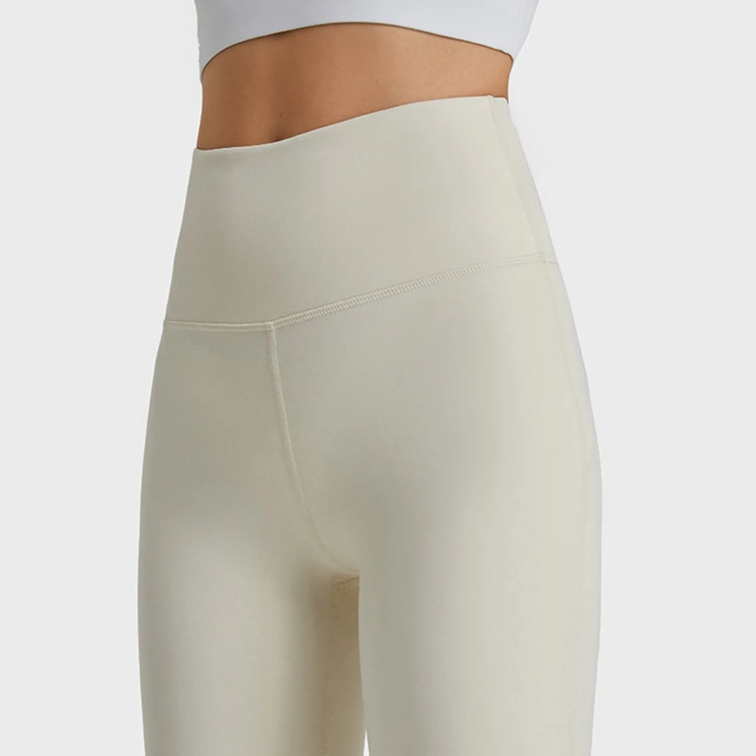 High Waist Flared Basic Leggings
