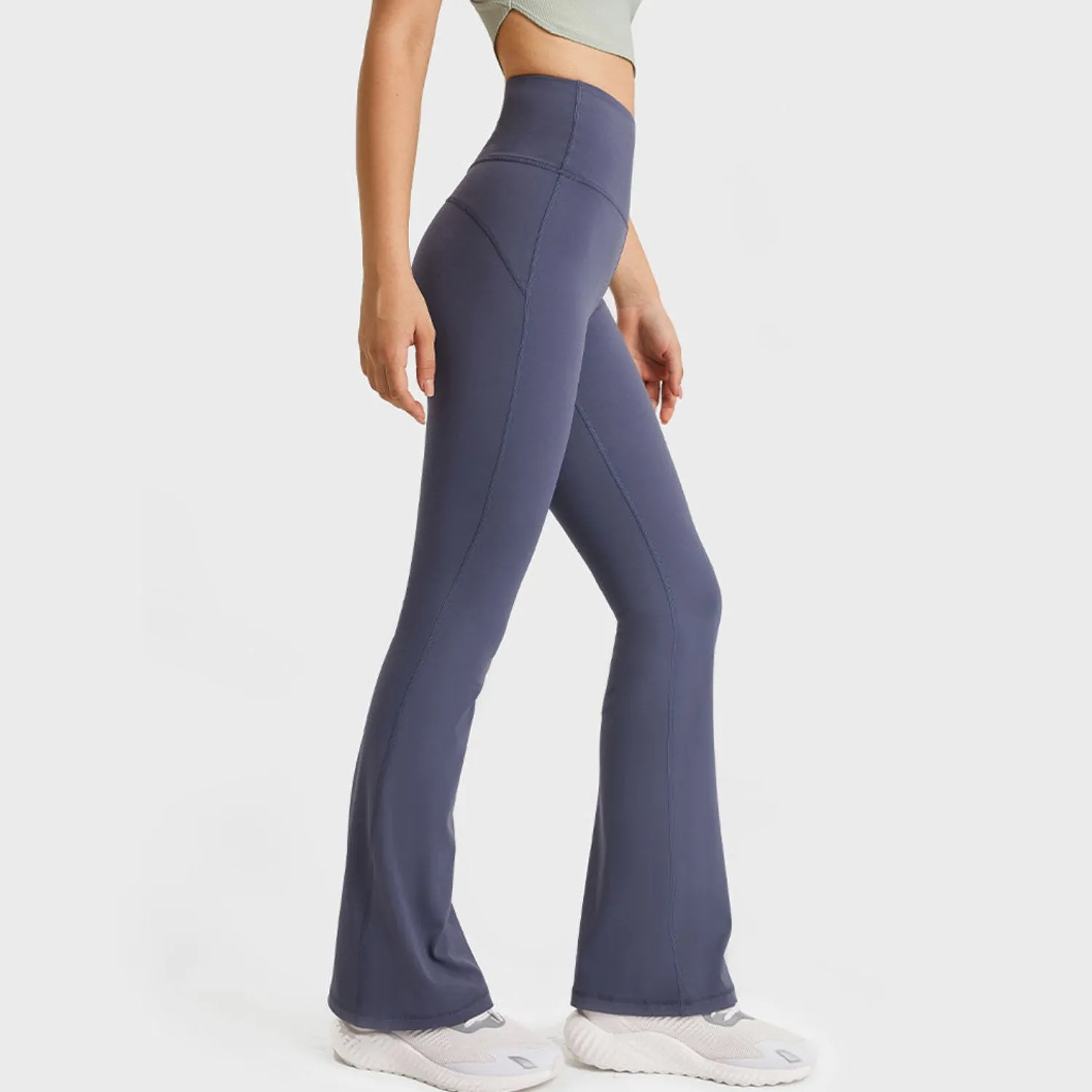 High Waist Flared Basic Leggings