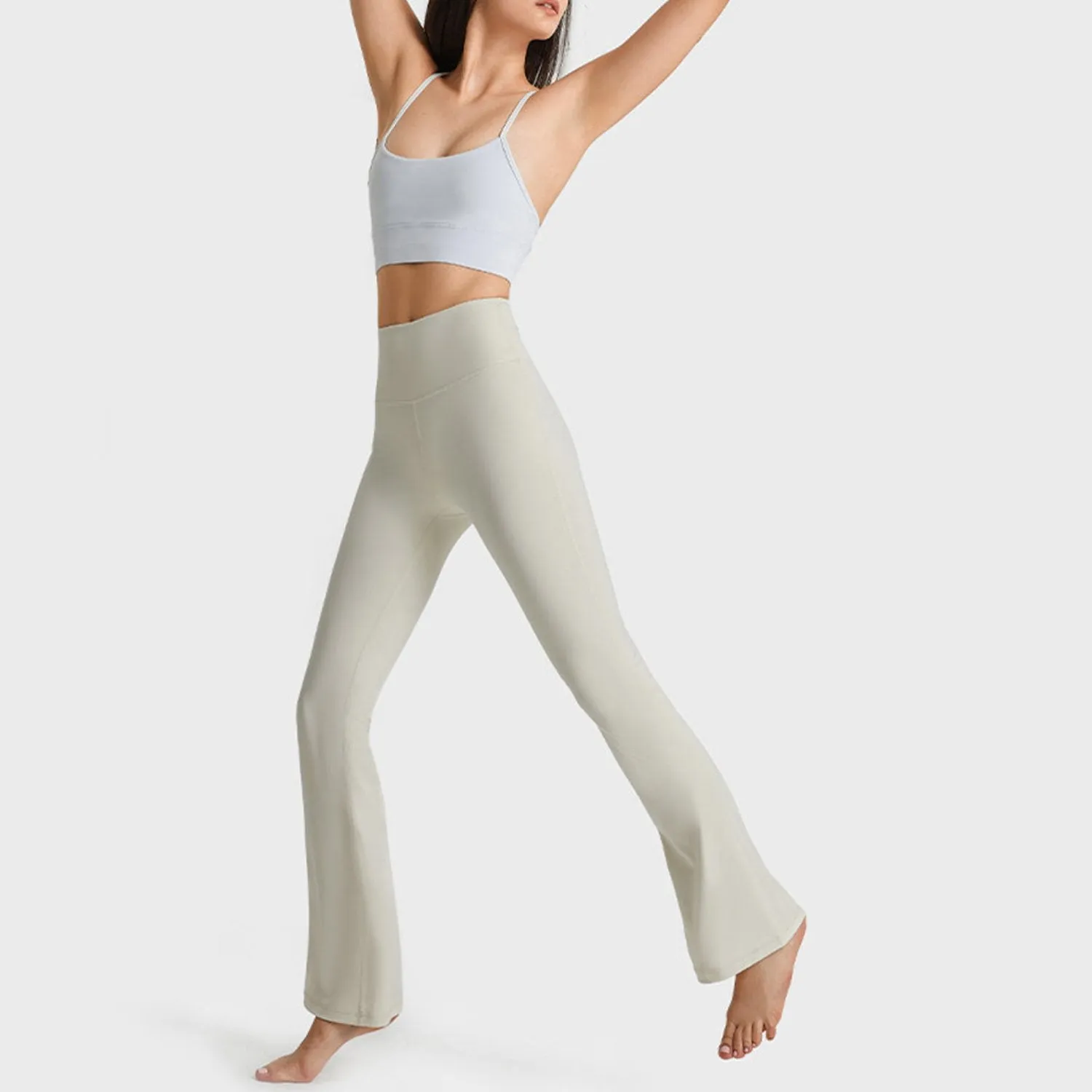 High Waist Flared Basic Leggings