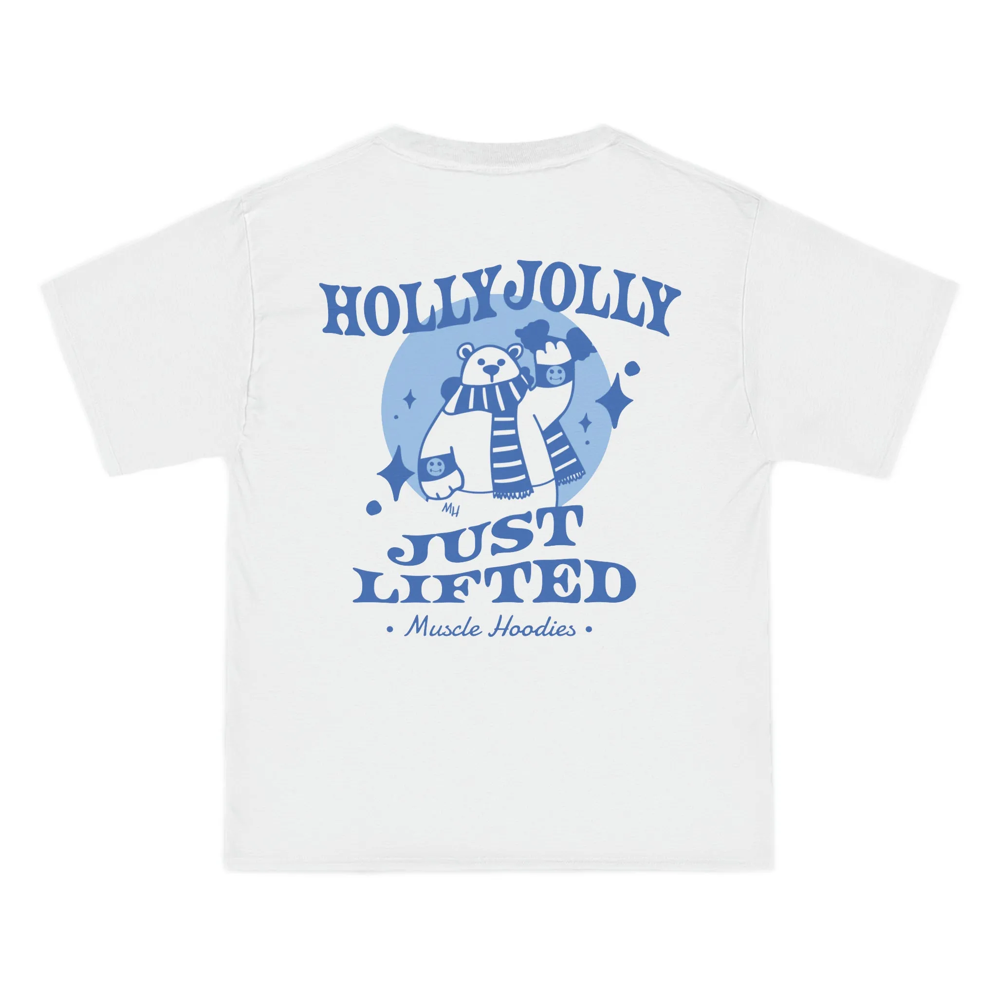 HOLLY JOLLY JUST LIFTED (BLUE)- TEE