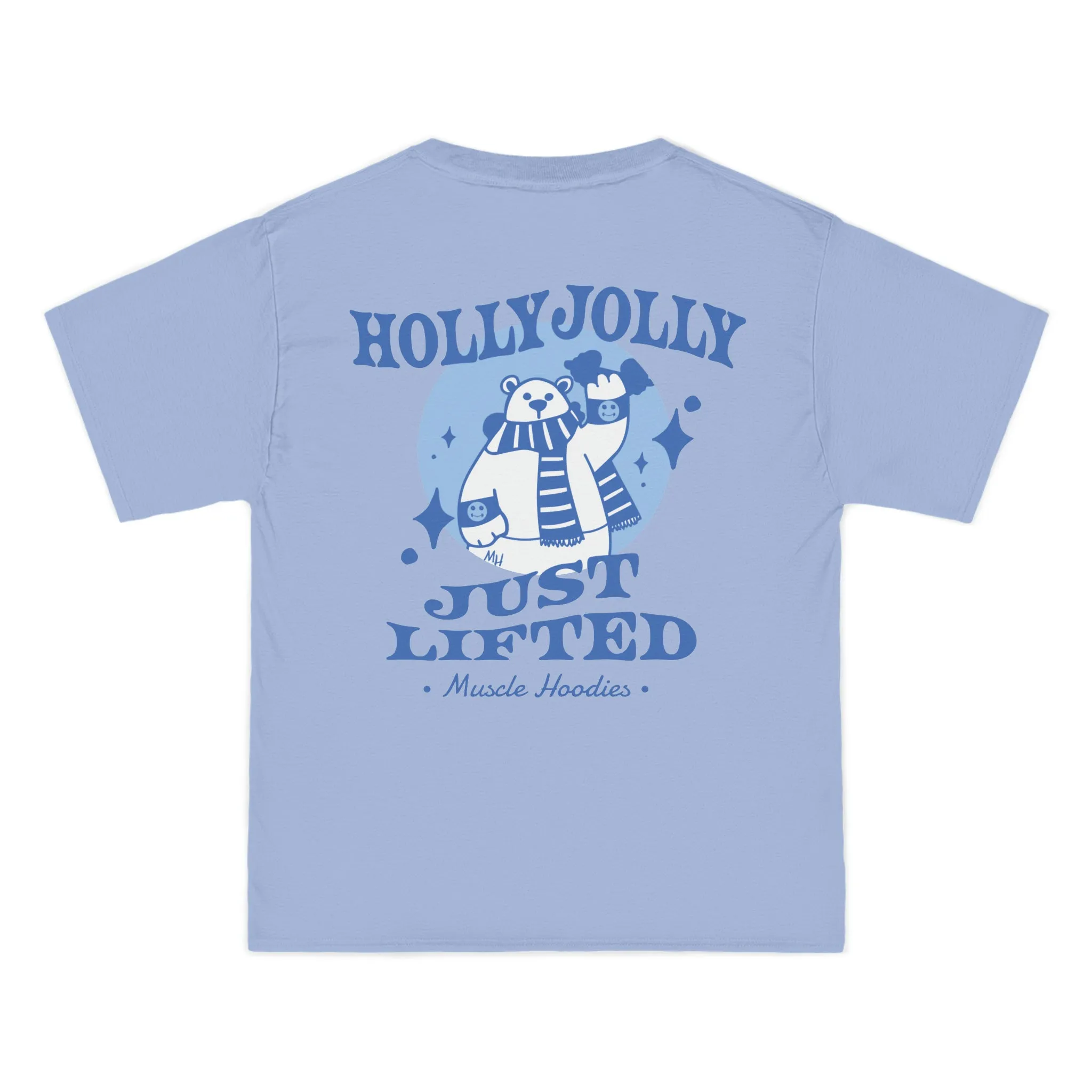 HOLLY JOLLY JUST LIFTED (BLUE)- TEE