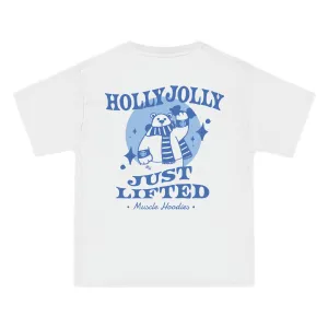 HOLLY JOLLY JUST LIFTED (BLUE)- TEE