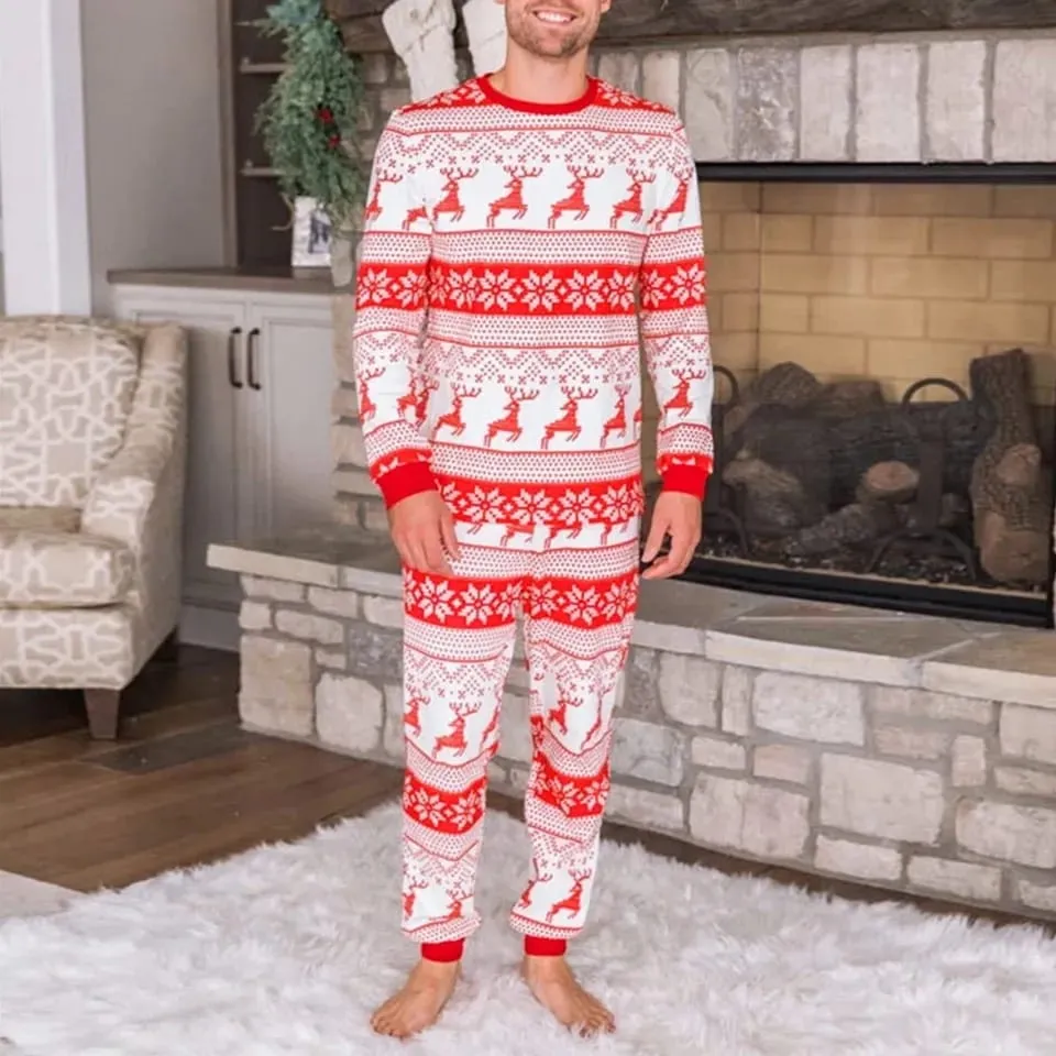 Home Clothes T-shirt   Pants Xmas Sleepwear Men's Nightwear 25783004