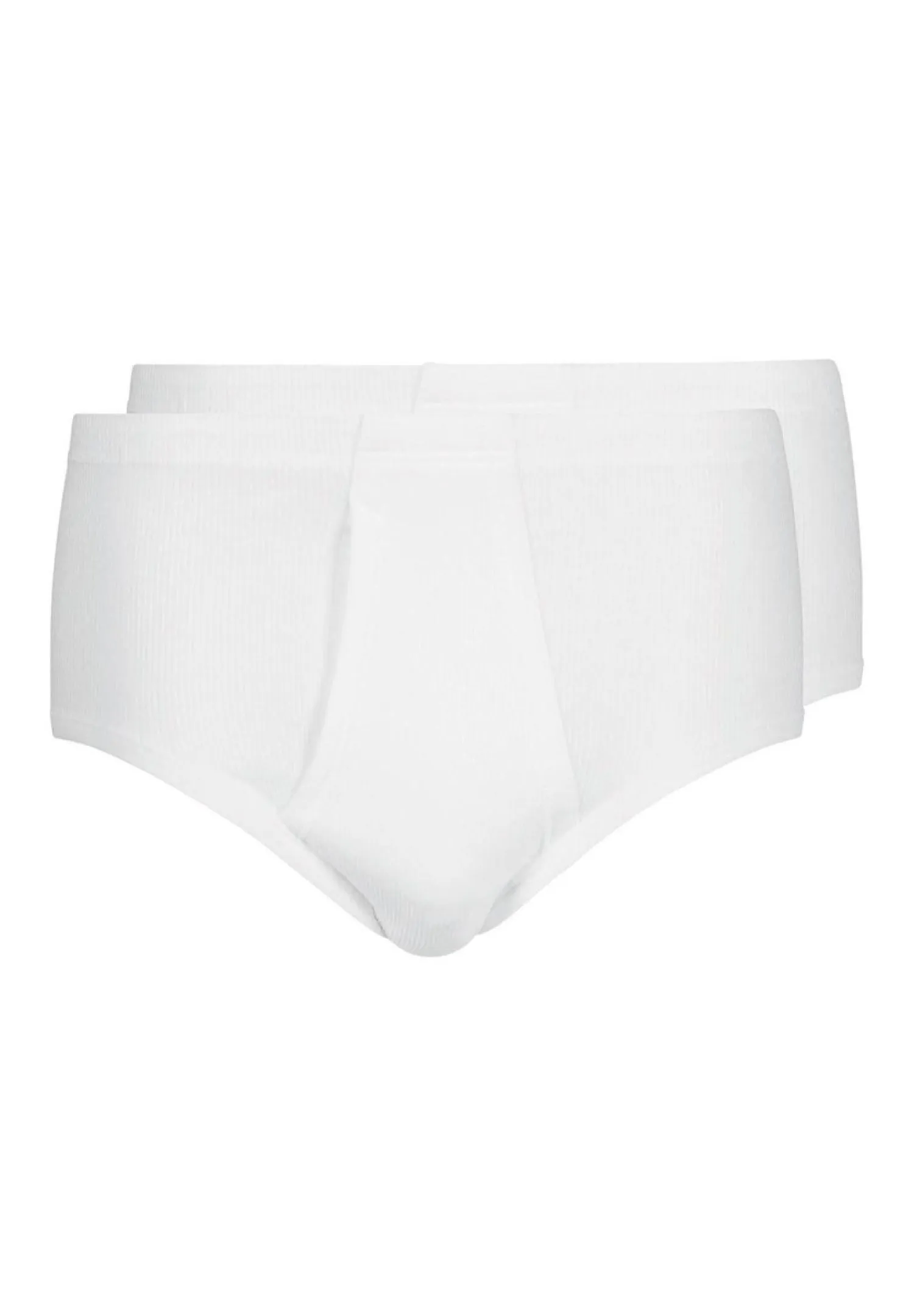 HUBER hautnah - Cotton Double Rib - Briefs With Fly 2 Pack