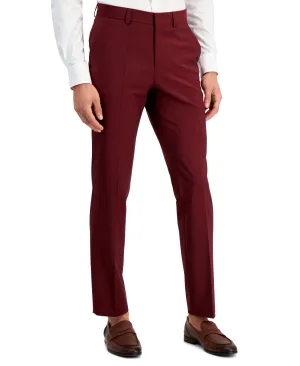 Hugo Boss Men's Modern Fit Dress Suit Pants Dark Red Suit 38 x 32