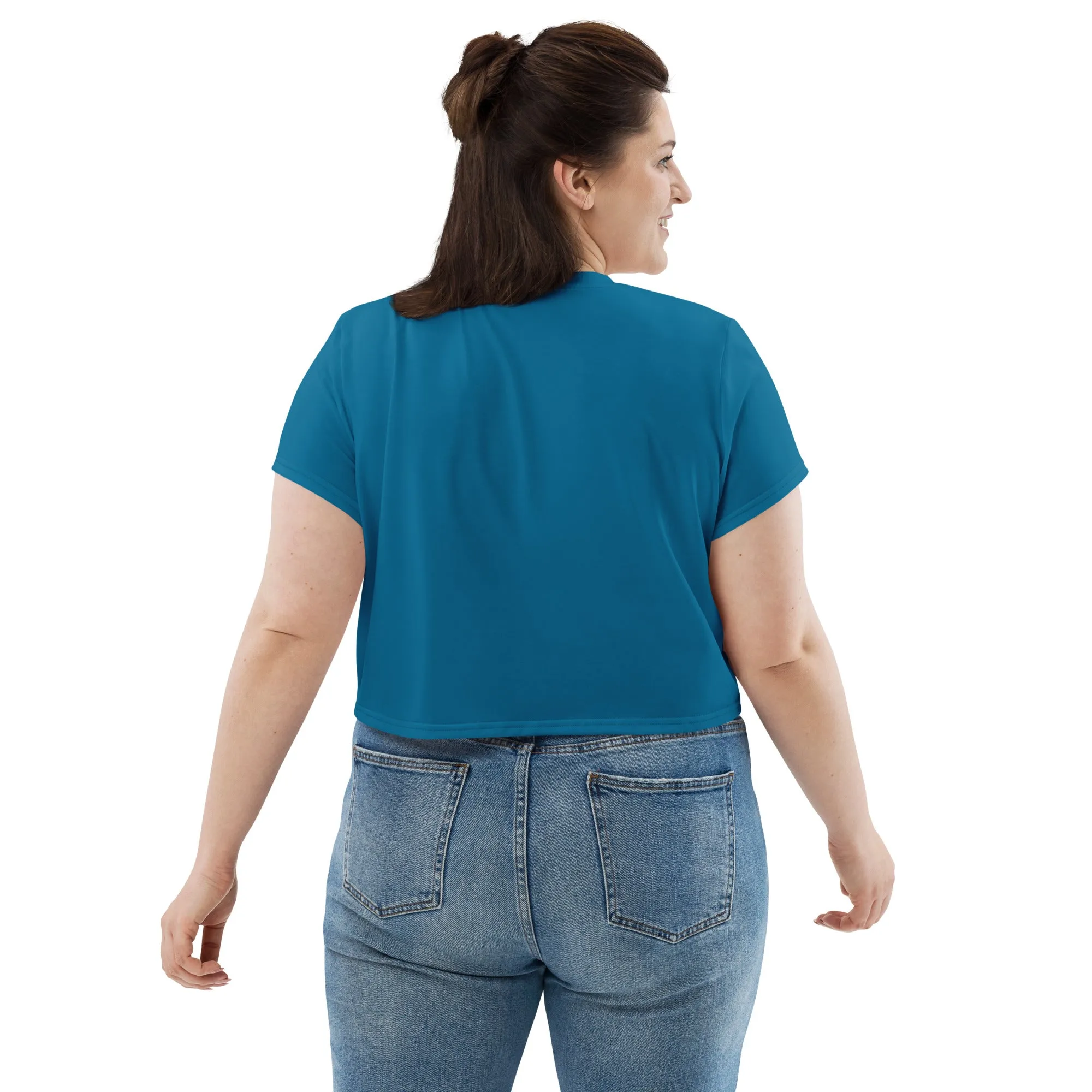 Humble Sportswear™ Cerulean Blue Crop T-Shirt