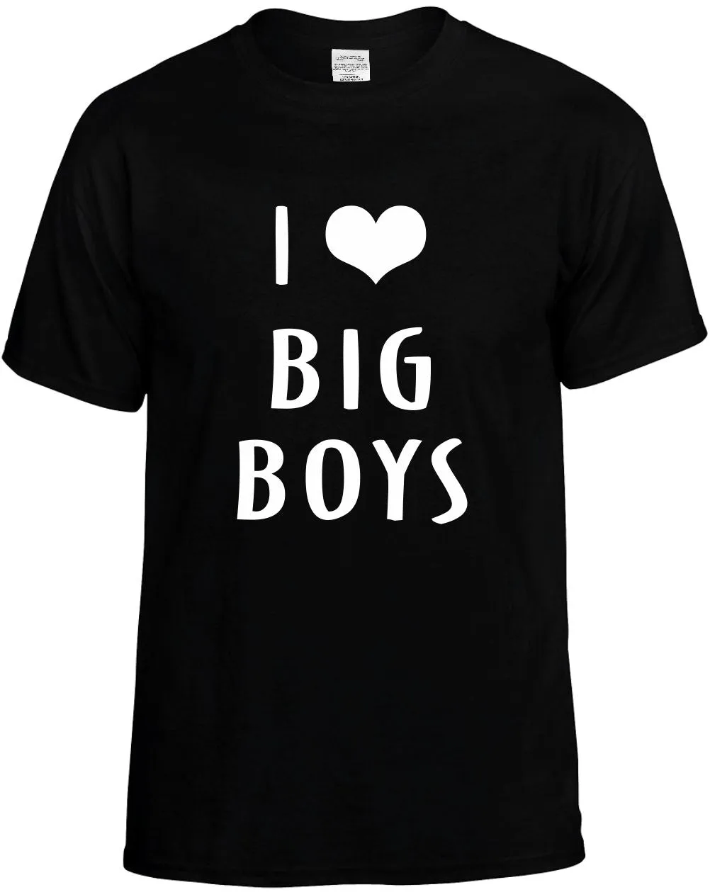 I Love Heart Big Boys Unisex T-Shirt Novelty Graphic Tee Shirt